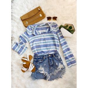 J.Crew Striped Long Sleeve Top